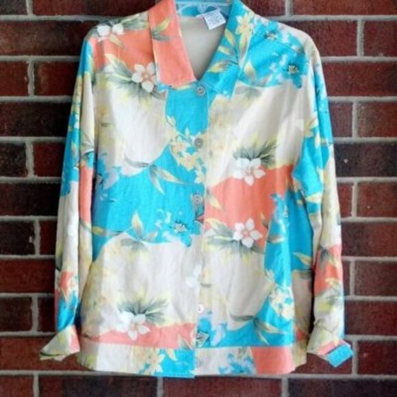 Vintage National Floral Khaki Blazer Jacket - Picture 5 of 5